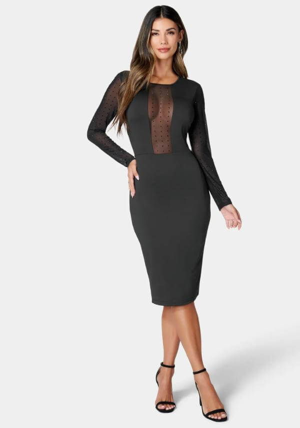 Black Midi Dress Formal