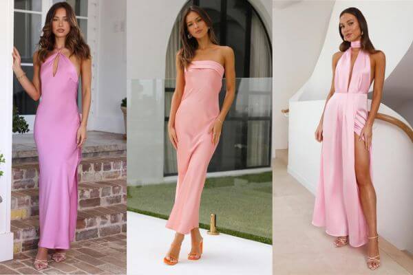 Long Pink Dresses 