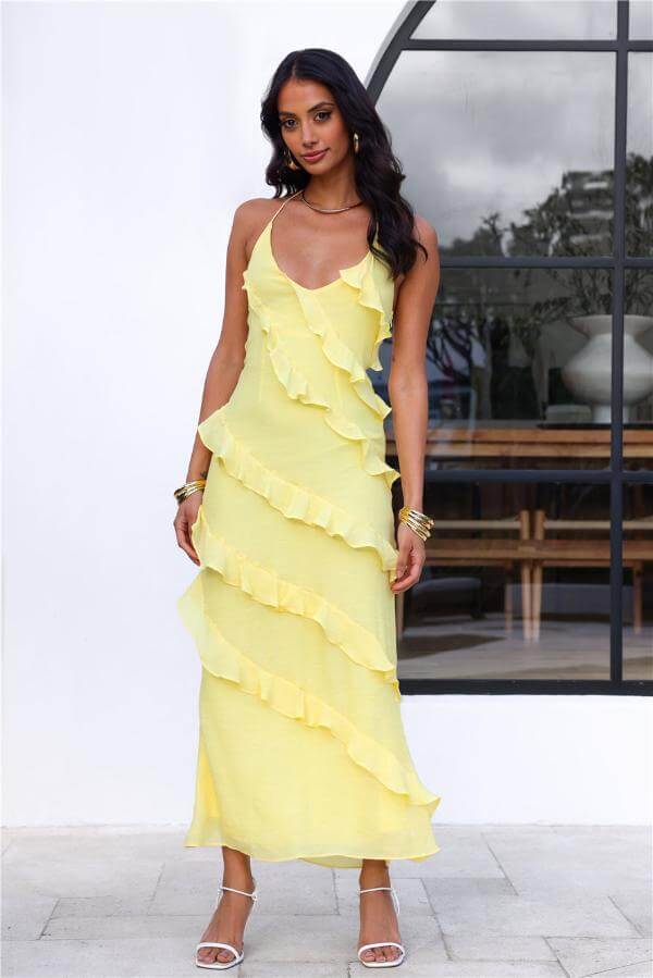 Long Yellow Dress Summer