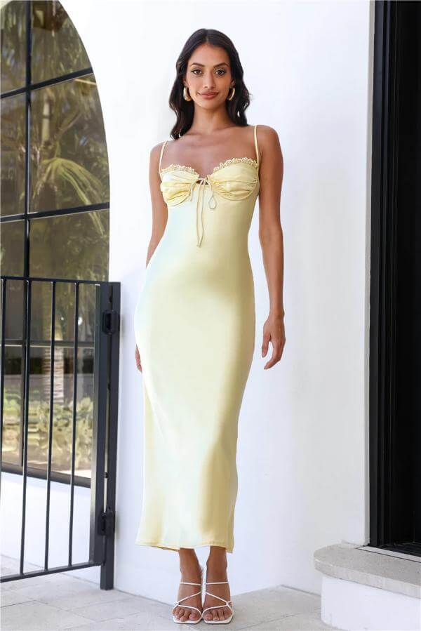 pale yellow maxi dress