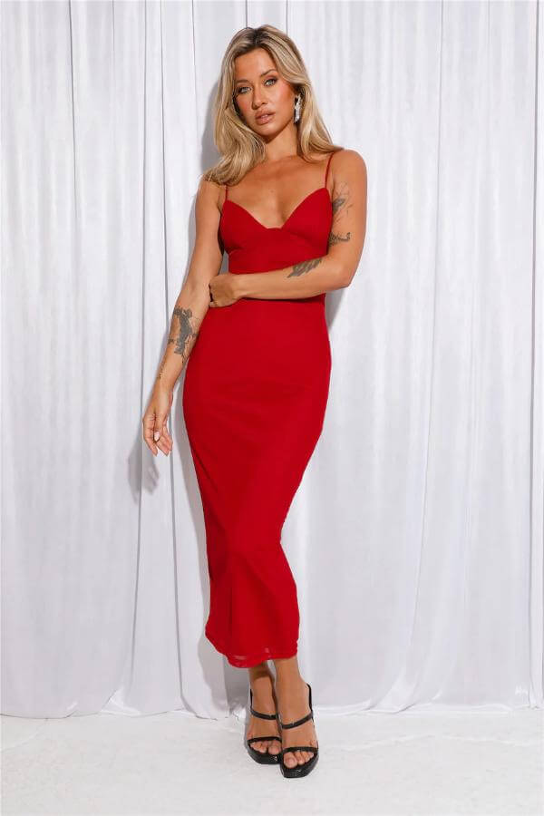 Red Maxi Dress Casual