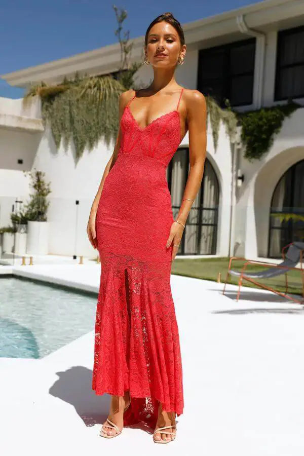 Red Maxi Dress Outfit Summer