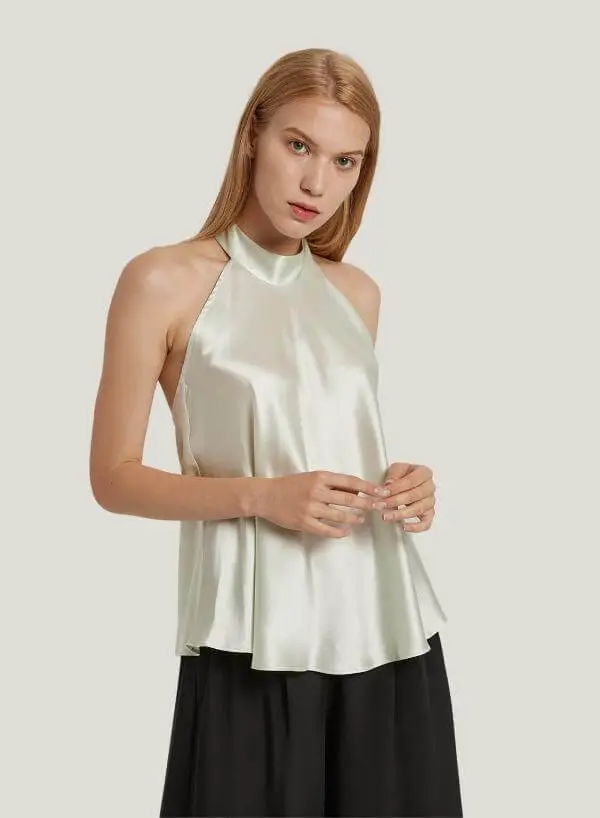 Silk Sleeveless Top Outfit