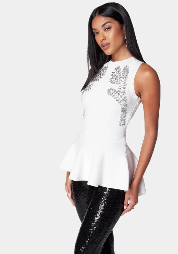 White Sleeveless Sweater Top Outfit