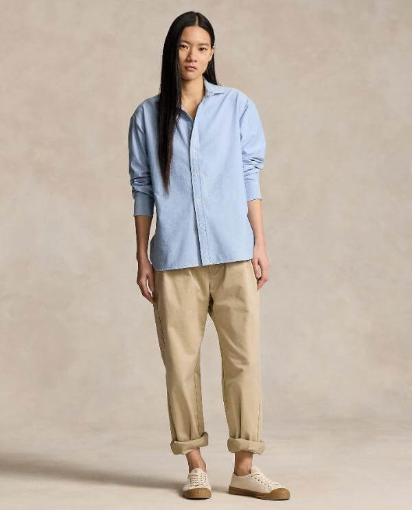 Blue Oxford Shirt Women Outfit