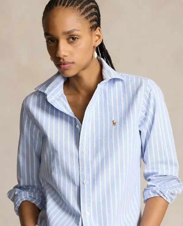 Classic Fit Striped Oxford Shirt