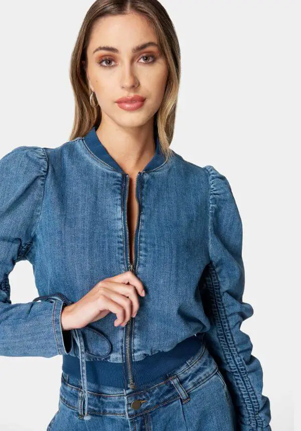 Denim Jacket With Zip