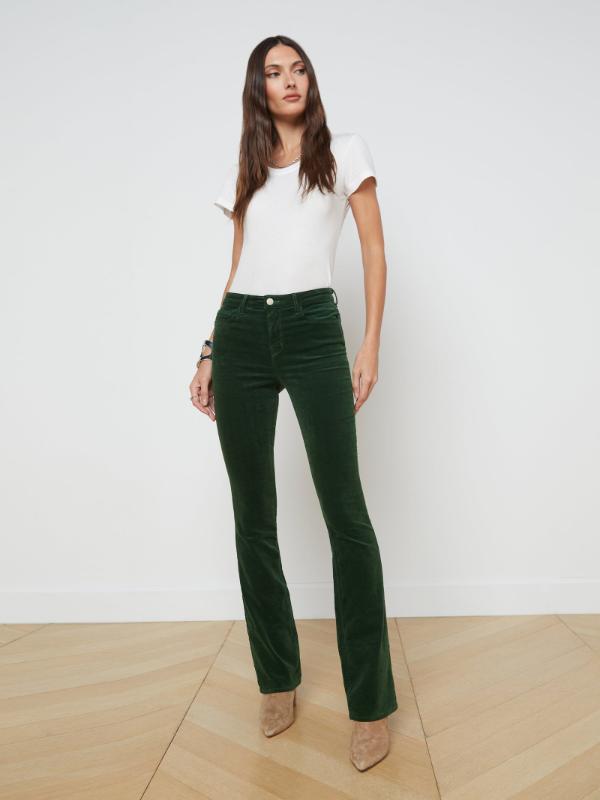 Green Velvet Jeans Outfit