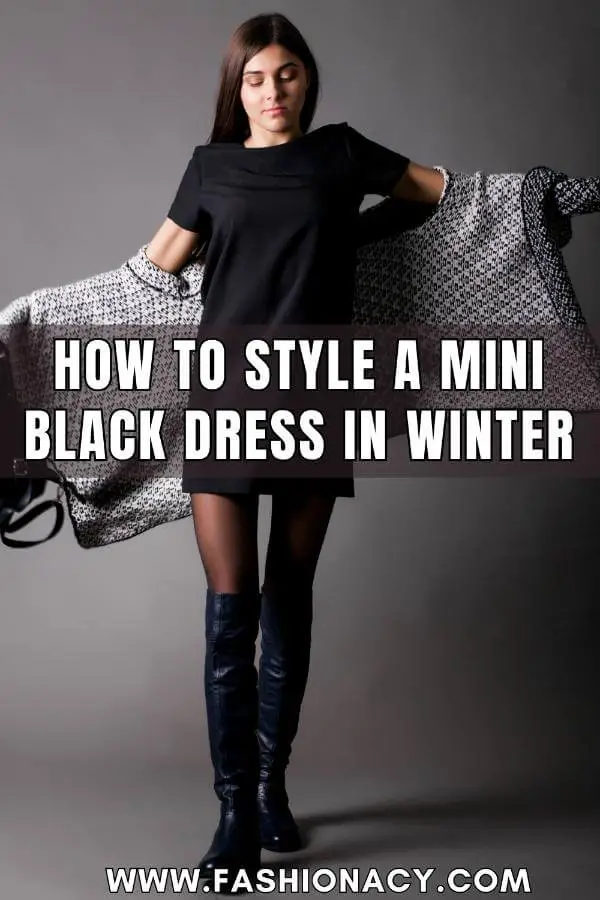 How to Style a Black Mini Dress in Winter
