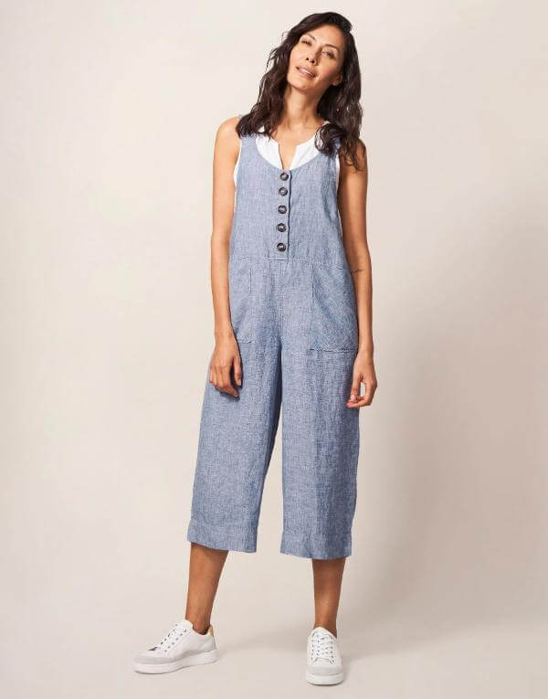 Linen Dungarees Outfit Women