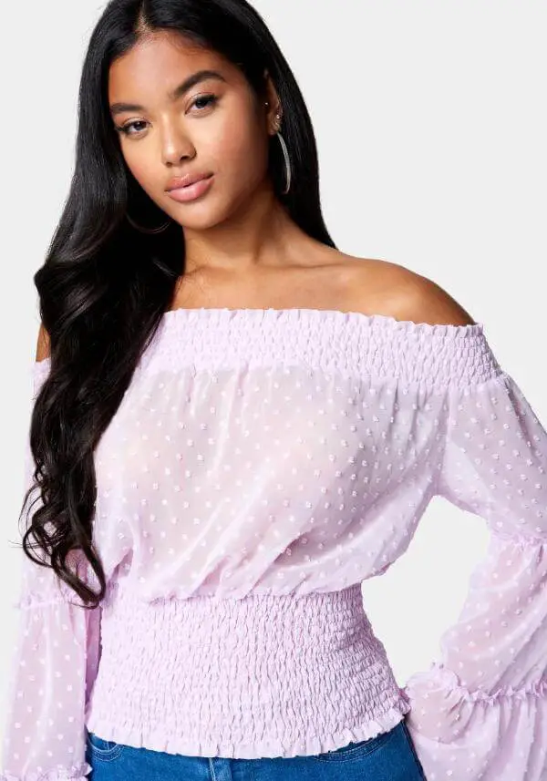 Off Shoulder Full Sleeve Blouse