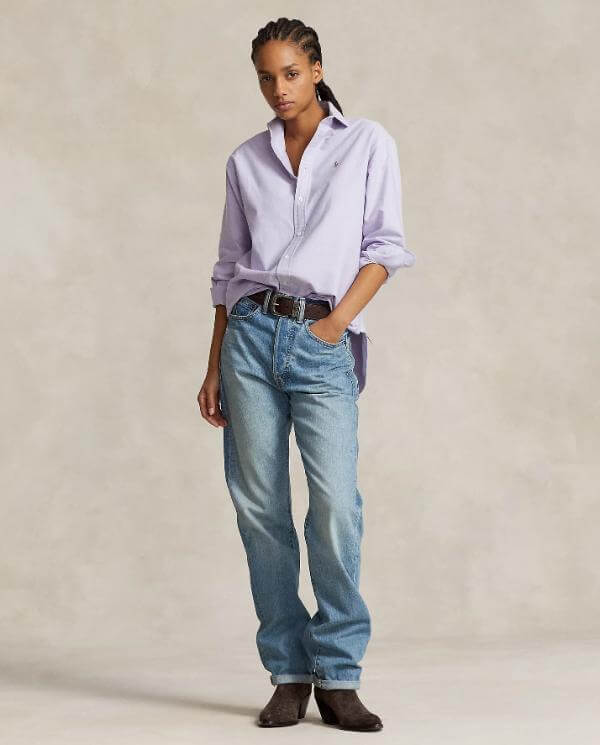 Purple Oxford Shirt Outfit