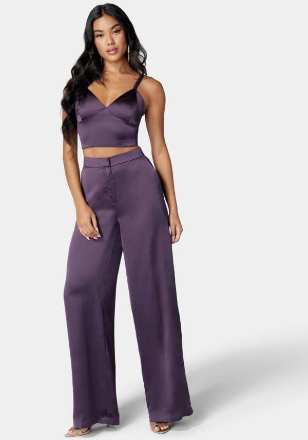 Satin Pants Outfit Casual