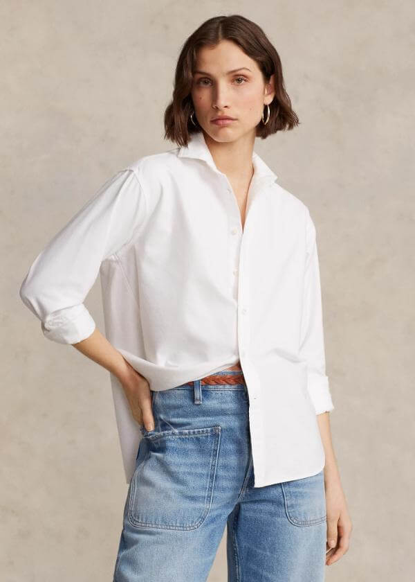 White Oxford Shirt Women Outfit