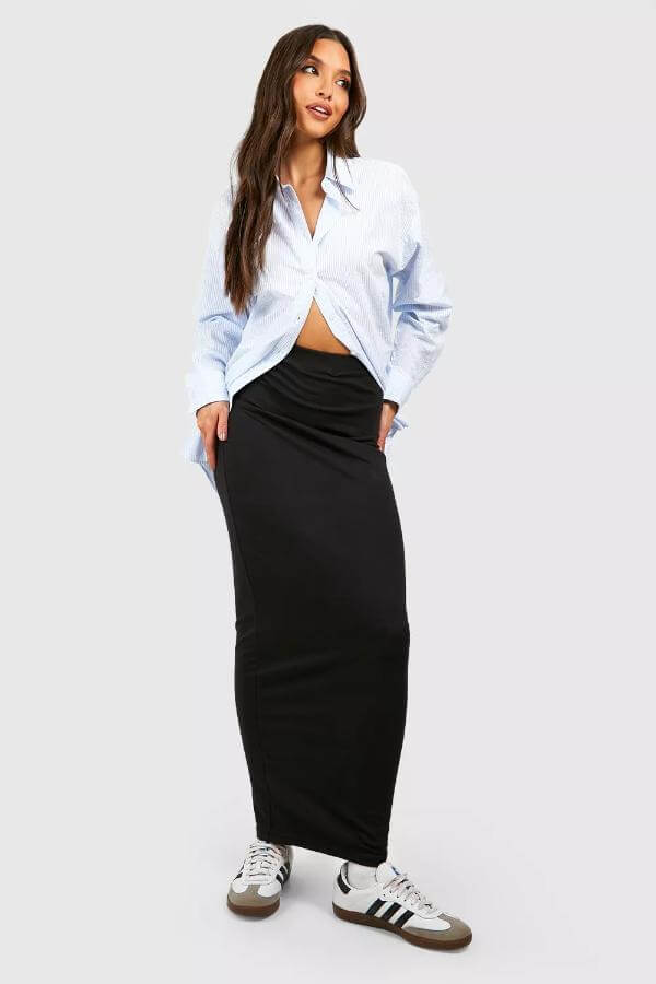 Black Long Skirt Outfit Casual