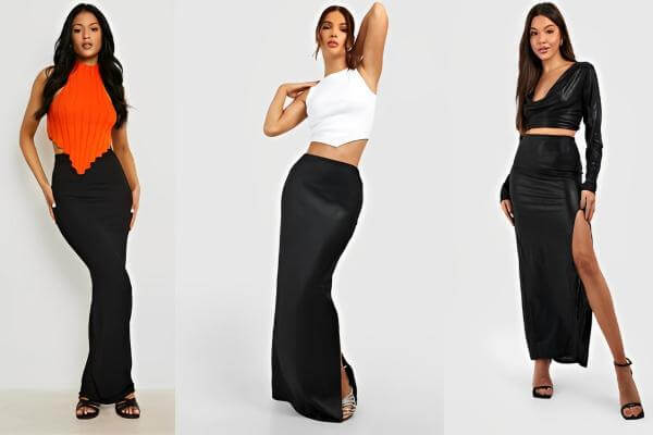 Black Long Skirt Outfits