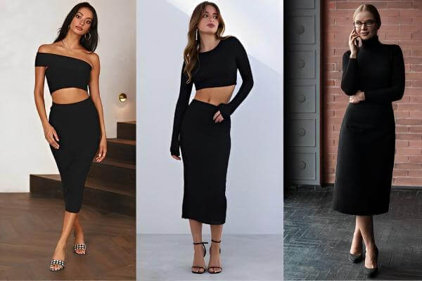 Black Midi Skirts