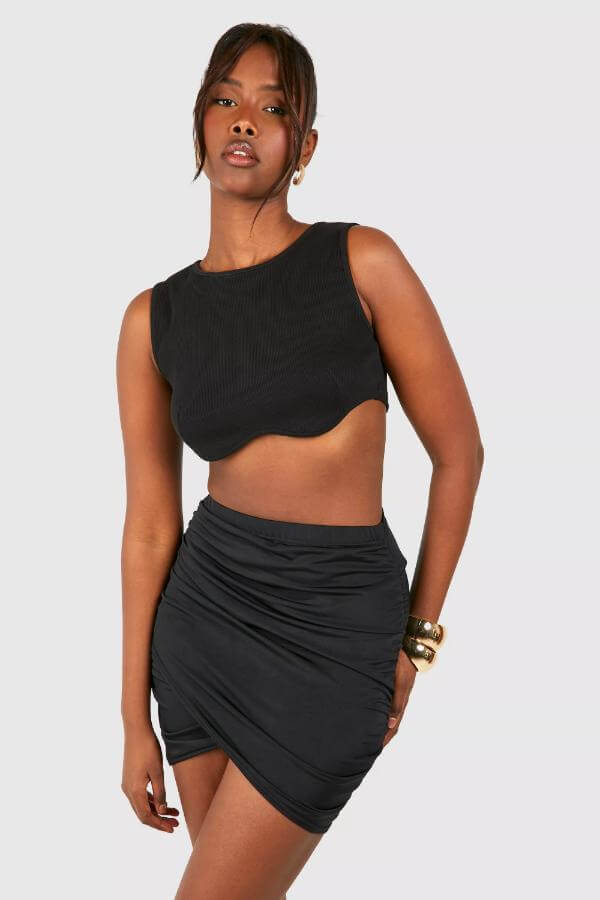 Black Mini Skirt Outfit Black Women