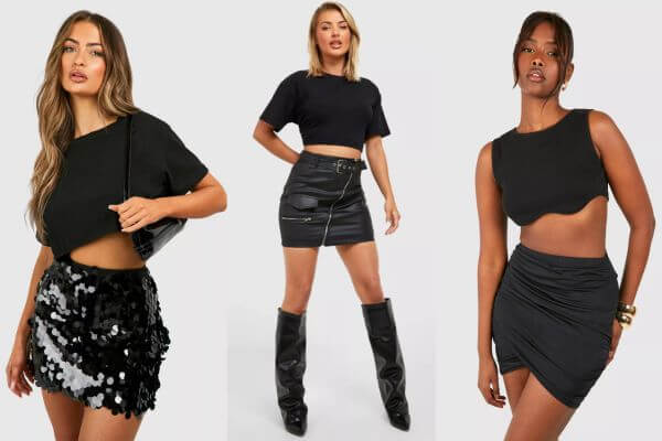 Black Mini Skirt Outfit Ideas