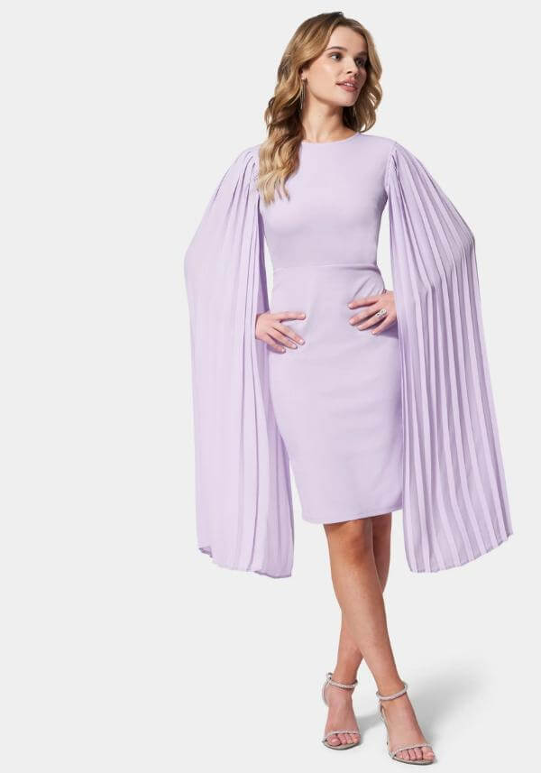 Cape Sleeve Dress Formal