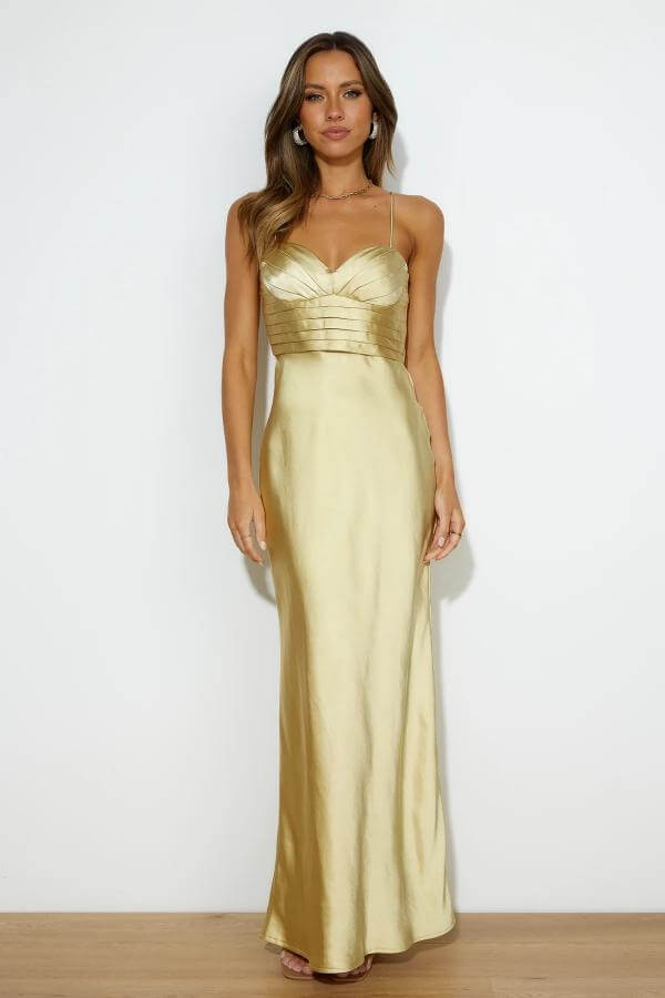 Gold Midi Dress Formal