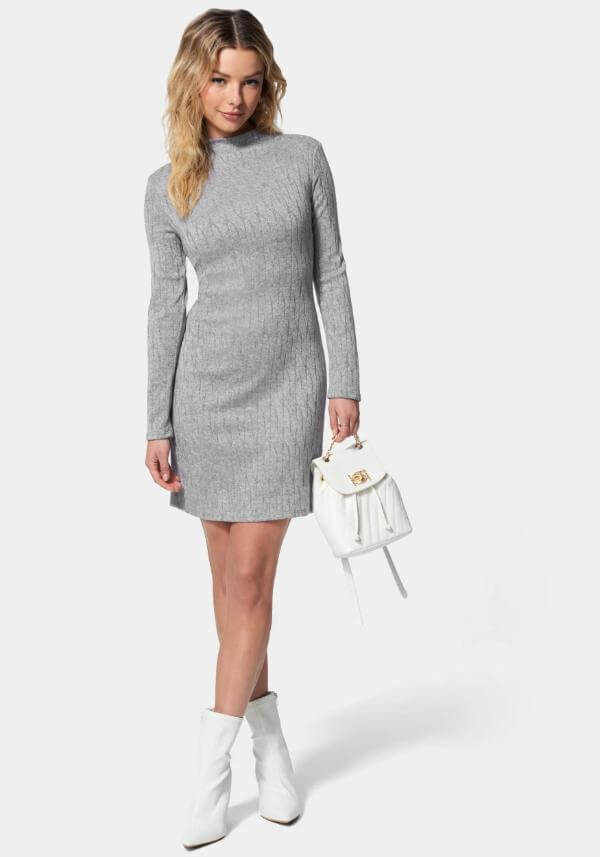 Grey Midi Dress Outfit Casual