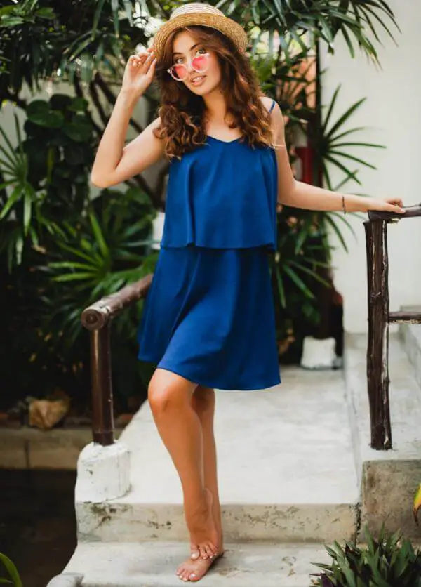 How to Style a Blue Mini Dress