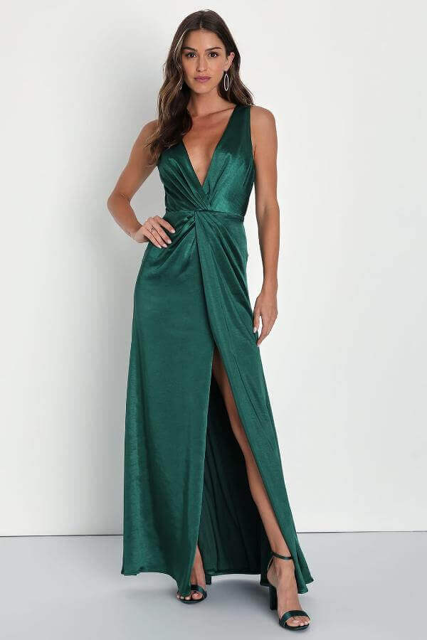 How to Style a Long Green Dress