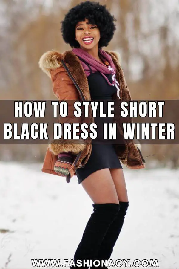 How to Style a Short Black Dress in Winter