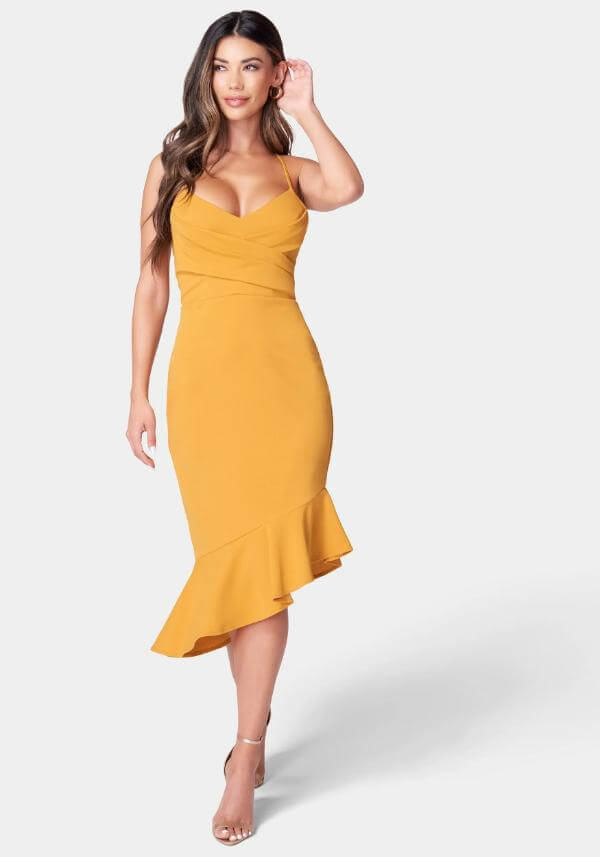 Mustard Yellow Midi Dress