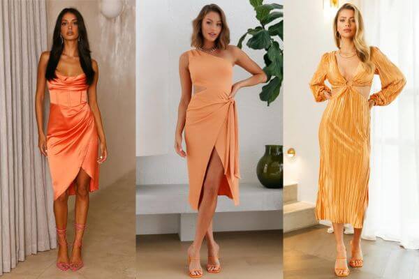 Orange Midi Dresses