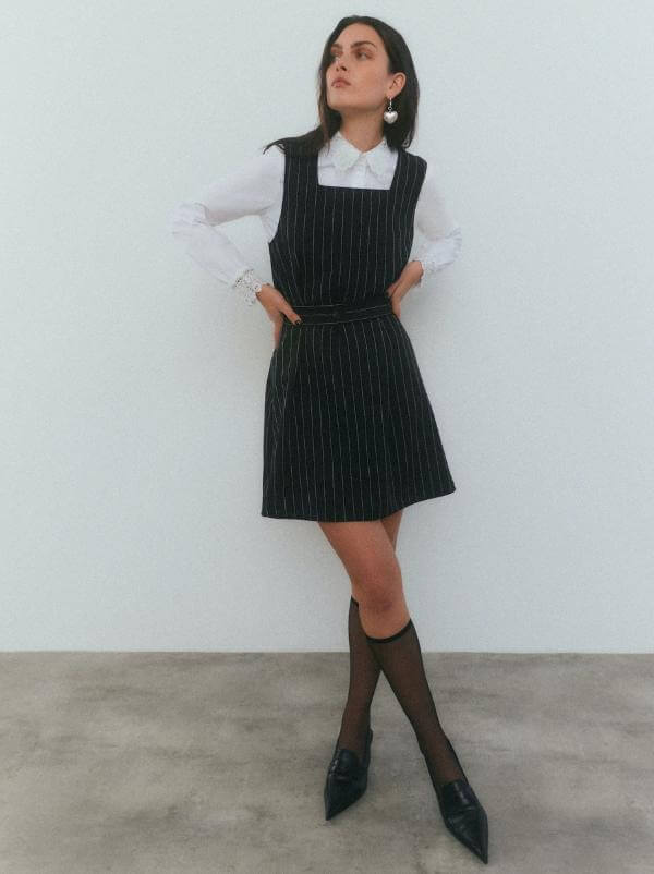 Pinafore Dress Outfit Winter