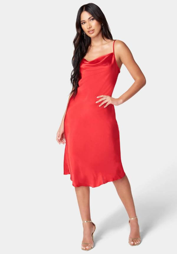 Red Midi Dress Outfit Classy