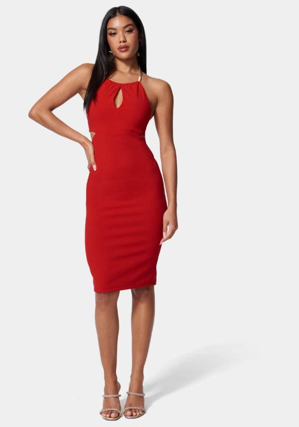 Red Midi Dress Outfit Formal