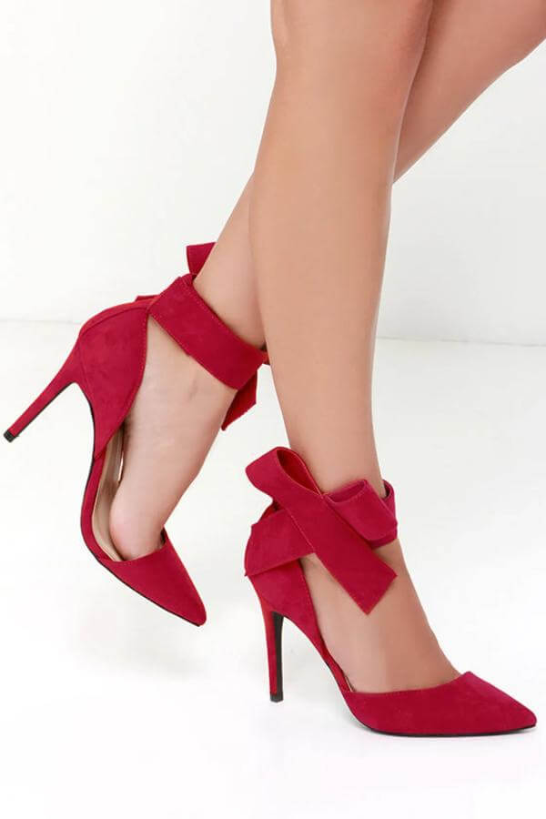 Red Shoes With Bows