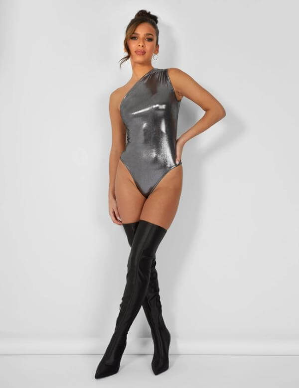 Silver Metallic Bodysuit