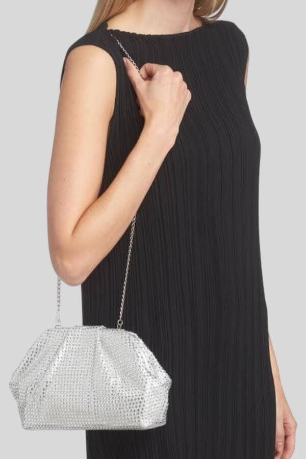 Silver Metallic Handbag Outfit 