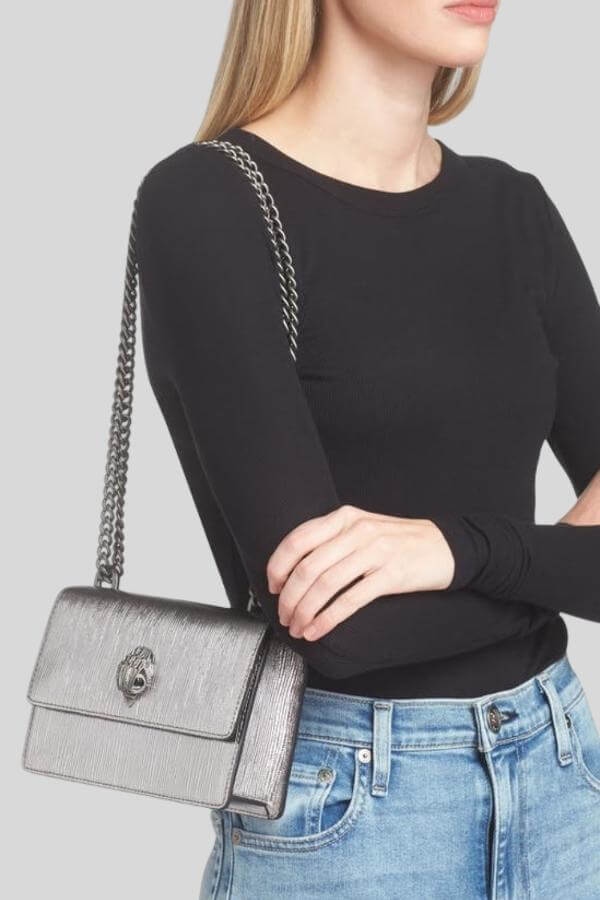 Silver Metallic Shoulder Bag 