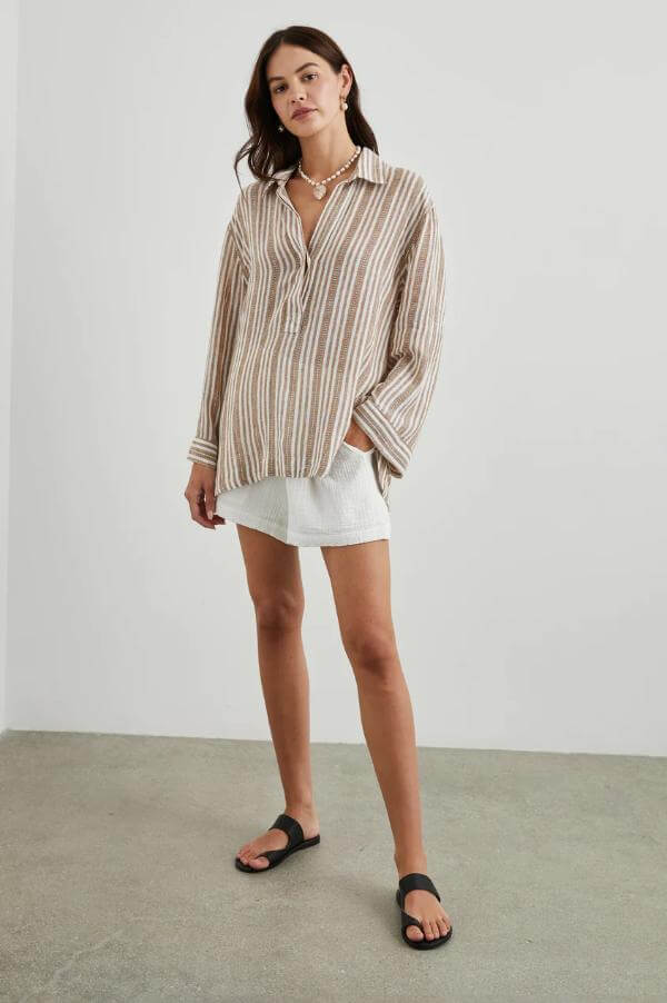 Stripe Shirt With Shorts
