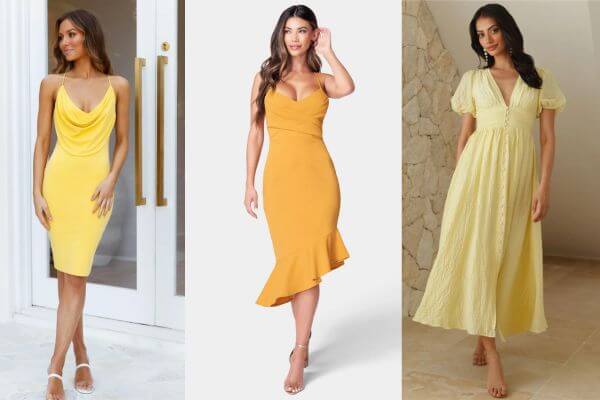 Yellow Midi Dresses