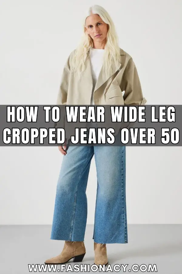 How to Wear Wide Leg Cropped Jeans Over 50