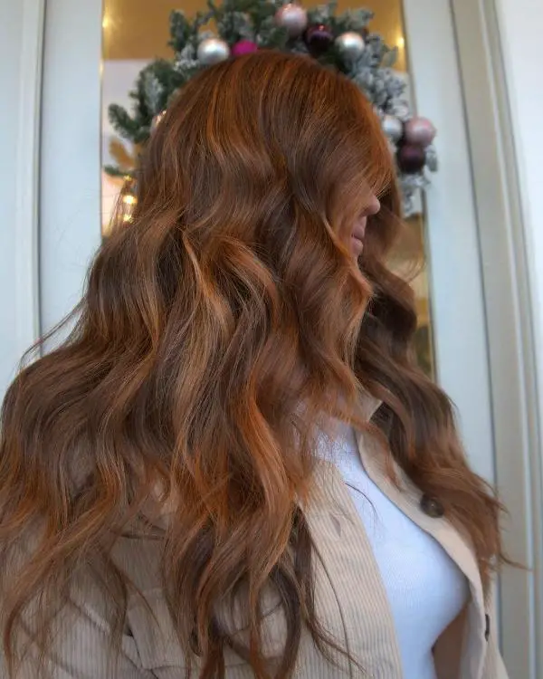 Copper Auburn Balayage Brunette