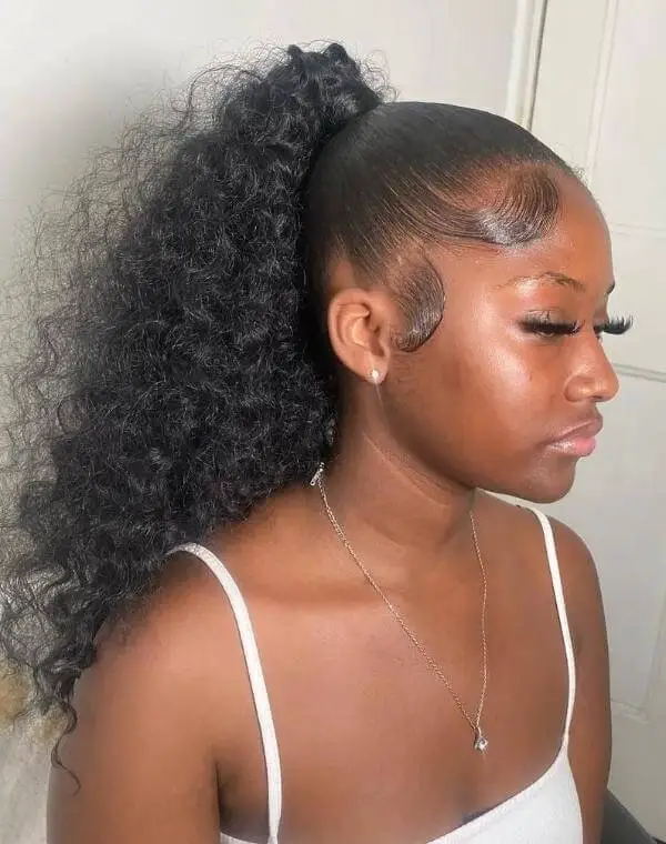 Curly Ponytail Black Women Natural