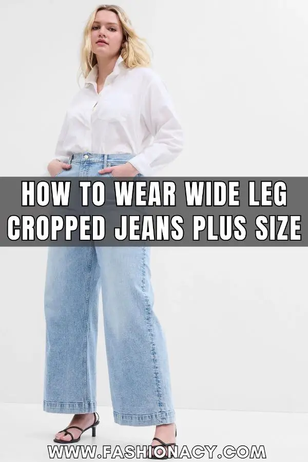How to Wear Wide Leg Cropped Jeans Plus Size