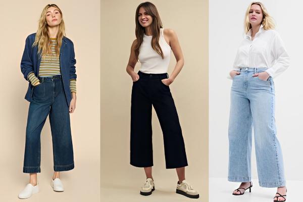 How to Wear Wide Leg Cropped Jeans Women