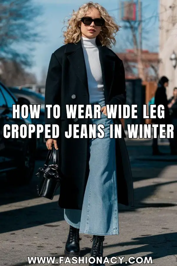 How to Wear Wide Leg Cropped Jeans in Winter