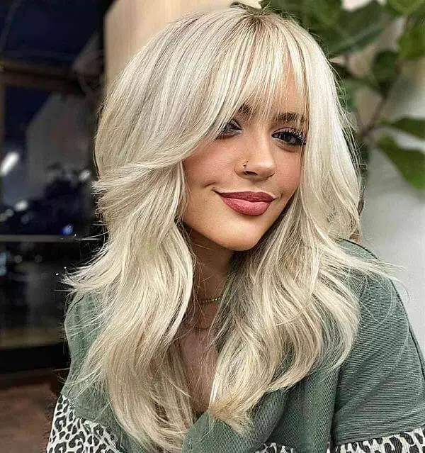 Super Wispy Bangs Blonde Hair