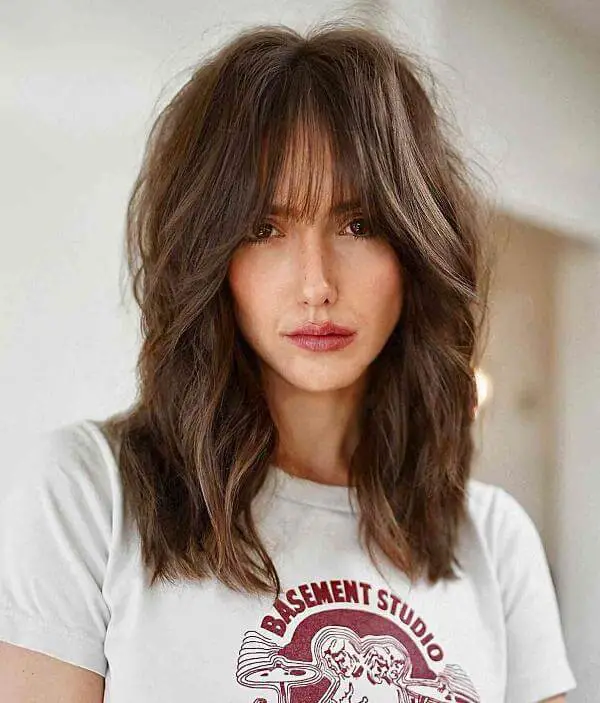 Super Wispy Bangs Brunette