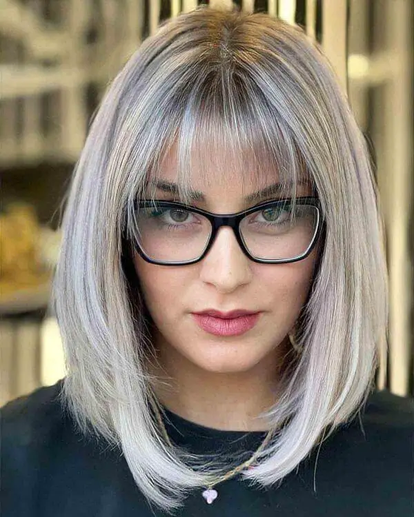 Super Wispy Bangs With Glasses