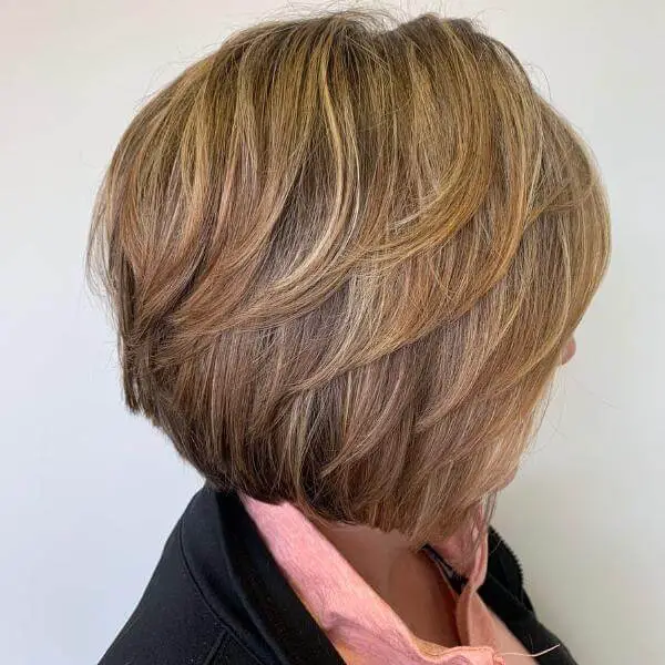 Feathered Bob Hairstyle Over 50